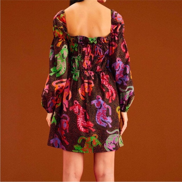 NWT Farm Rio Wild Leopards Dress XS - Picture 4 of 9